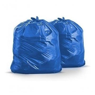 Saco para Lixo 100 Litros Azul Comum com 100 Unidades 95CM X 75CM Uso Doméstico e Empresarial