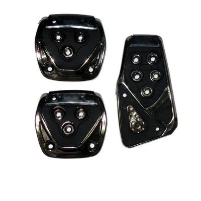 Kit Pedaleiras Esportivas para Carro Universal 3 Peças Preto com Design Ergonômico Interno OEM