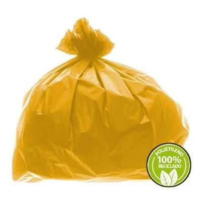 Saco de Lixo Super Leve 40 Litros Amarelo 100UN com Espessura 0,02MM Higipack
