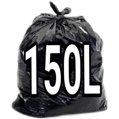 Saco de Lixo Reforçado 150L Preto 80X100CM 100 Unidades Parede Dupla Micra 10 Higipack