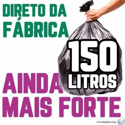 Saco de Lixo Ainda Mais Forte 150 Litros Preto Pacote com 100 Unidades Higipack