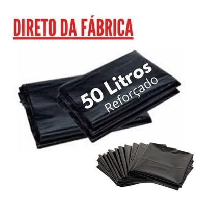 Saco de Lixo 50 Litros Reforçado Preto Aproximadamente 104 Unidades para Uso Geral Higipack