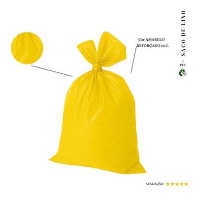 Saco de Lixo 20l Reforçado Amarelo 20l Pacote com 50 Unidades Higipack