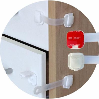 Kit 8 Trava de Segurança Multiuso Infantil com Adesivo Dupla Face Branco OEM