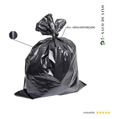 Saco de Lixo 200 Litros P10 Mega Reforçado Preto com 20 Unidades para Uso Doméstico Higipack