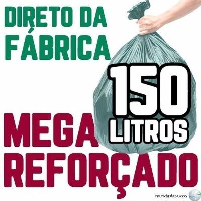 Saco de Lixo 150 Litros Verde Mega Reforçado Fardo com 100 Unidades Higipack