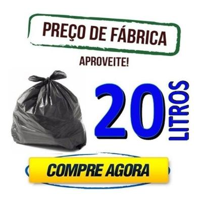 Saco para Lixo Saco de Lixo 20 Litros 100 un Preto Reforçado 20L Higipack