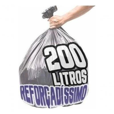 Saco para Lixo Reforçadíssimo 200L Cinza com 200 Unidades Higipack