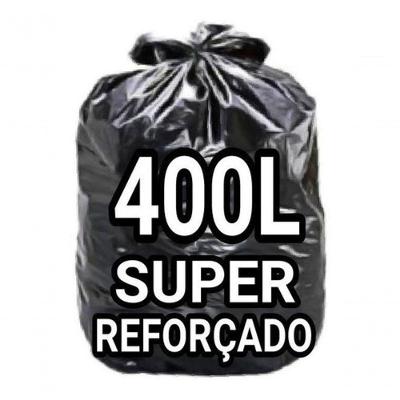 Saco para Lixo 400 Litros Super Reforçado Preto 125x135cm Pacote 100 Unidades Higipack