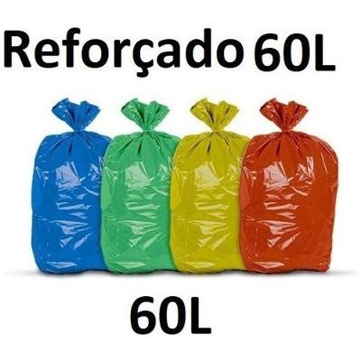 Saco para Lixo 60 Litros P6 Reforçado 1KG Preto Pacote com Aproximadamente 60 Unidades Higipack