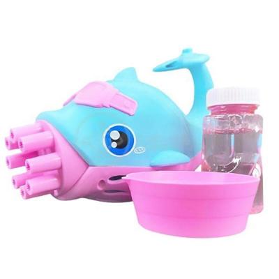 Brinquedo de Bolhas de Sabão Infantil Golfinho Bolhudo 8 Saídas Azul, Rosa Smart Bracelet