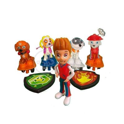 Bonecos Brinquedo Kit 5 Patrulha Canina com 4 Skates e 2 Distintivos para Brincar Smart Bracelet