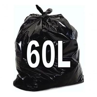 Saco para Lixo P3 Preto 60L Pacote com 100 Unidades Resistente Até 10KG Higipack
