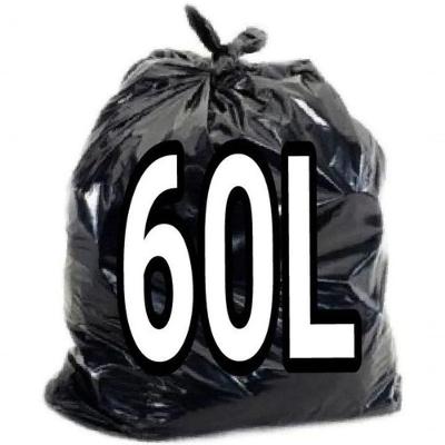 Saco para Lixo 60 Litros Intermediário Preto 100 Unidades para Uso Geral Higipack