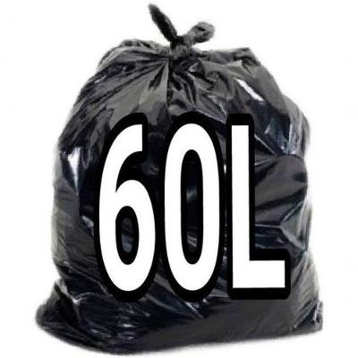 Saco para Lixo 50 Litros Preto Brilhoso 100 Unidades 60x70CM Higipack