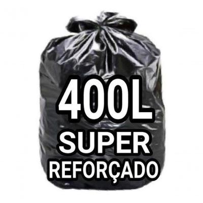 Saco para Lixo Sacos de Lixo 400 Litros Super Reforçado Preto 400L Pacote 100 Unidades Higipack