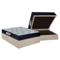 Cama Box Baú Casal: Colchão Ortopédico Orthoflex Foggia Sogni Unic Face + Base CRC Suede Clean(138x188) - 1