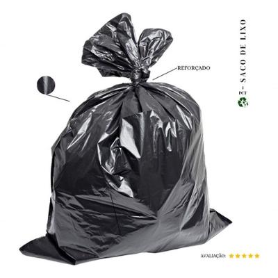 Saco de Lixo 250 Litros Reforçado Preto 50 Unidades para Residências e Escritórios Higipack