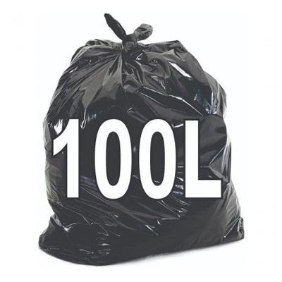 Saco de Lixo 100L Reforçado Boca Larga Preto com 100 Unidades Pacote 5KG Higipack