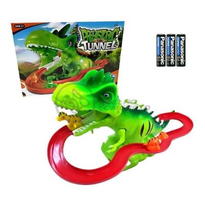 Brinquedo Pista Prehistoric The Tunnel com Som e Luz Que Brilha no Escuro Verde Smart Bracelet