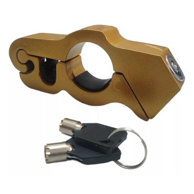 Trava Antifurto para Moto em Manete de Freio e Acelerador Dourado Compatível com Motos Populares OEM