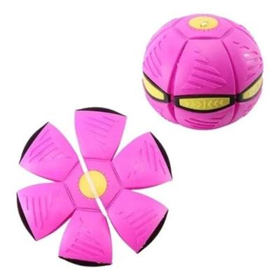 Brinquedo Esportivo Bola Mágica Voadora Maluca Grande com Função Bumerangue e Leds Rosa OEM