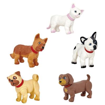 Brinquedo Colecionável My Fun Pets Infantil com Cinco Raças de Pets para Imaginação