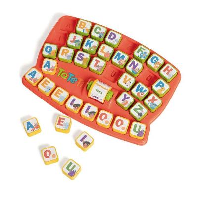 Brinquedo Didático Monta Palavras - Ta Te Ti com Mesa Alfabeto e Roleta Que Estimula Aprendizado