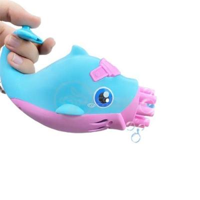 Brinquedo de Fazer Bolhas Golfinho Bolhudo Bolhas Sabão Infantil Máquina Azul e Rosa Smart Bracelet