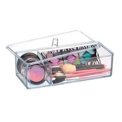 Organizador para Maquiagem 1960 com Tampa e Divisória para Cosméticos Transparente Arthi