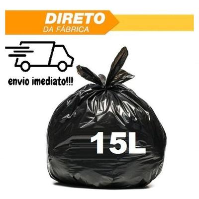 Saco de Lixo 15L Preto 40CM X 50CM com 500 Unidades Higipack