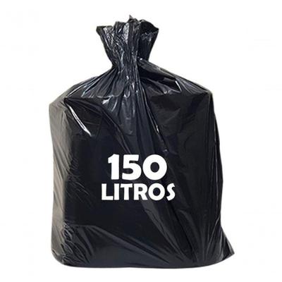 Saco de Lixo 150 Litros Super Reforçado Preto Pacote com 300 Unidades Higipack