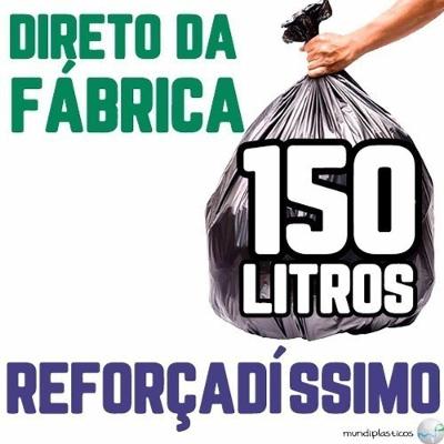 Saco de Lixo 150 Litros Preto Reforçadíssimo 90CM X 102CM Fardo 100 Unidades Higipack