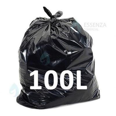 Saco de Lixo 100 Litros Reforçado 0,10 Preto Pacote com 100 Unidades Higipack