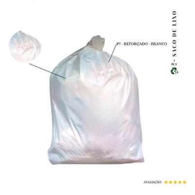 Saco de Lixo 100 Litros P7 Branco Reforçado com 20 Unidades para Descarte em Eventos Higipack