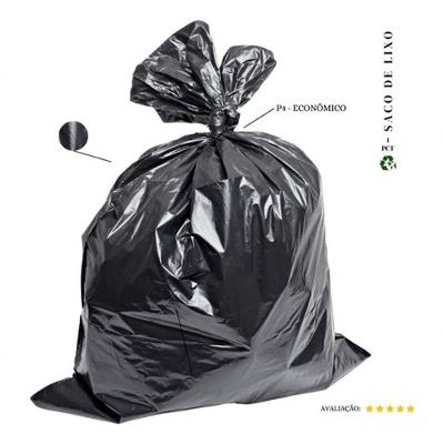 Saco de Lixo 100 Litros Econômico P4 Preto 90CM X 100CM com 50 Unidades Higipack