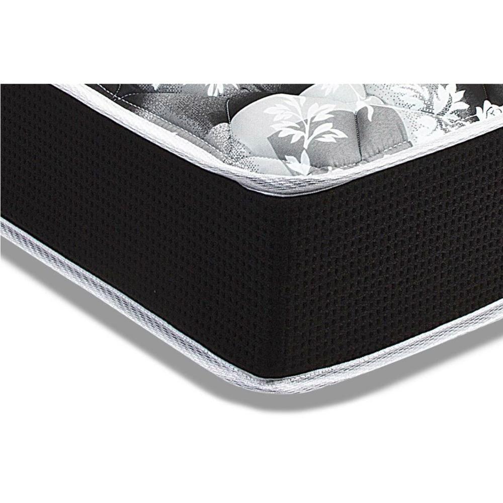 Cama Box Baú Queen: Colchão Espuma D45 Luckspuma Gran Luck Pró Saúde Duplo + Base CRC Suede Black(158x198) - 4