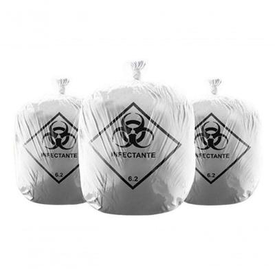 Saco para Lixo Infectante 50 l Espessura 0,25 Branco Higipack