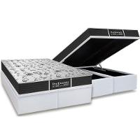 Cama Box Baú Queen: Colchão Molas Probel Prolastic ProDormir Sleep + Base CRC Courano White(158x198) - 1