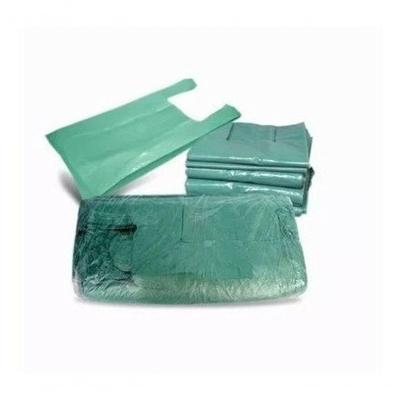 Sacola Plástica Reciclada Kit 5 kg 70x90 com Alta Resistência Verde Higipack