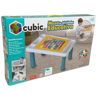 Mesa de Atividades Educativa Cubic para Coordenação Motora e Raciocínio Lógico Multikids