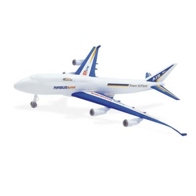 Avião de Brinquedo Ultra Avião Air Plane Airbus Super – Fricção Pi3376 38CM Branco Pica Pau