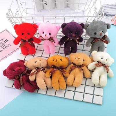 Kit 12 Chaveiros Urso em Pé Pelúcia 12cm para Bolsas e Mochilas Cores Aleatórias OEM