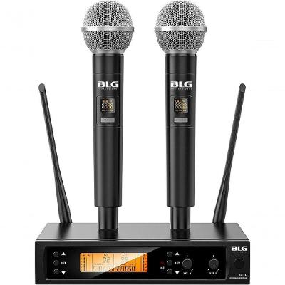 Sistema UF-02 sem Fio Duplo com Dois Canais UHF e Áudio Estável BLG
