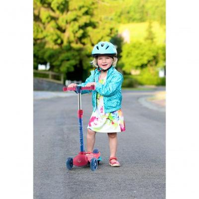 Patinete 3 Rodas Zippy Toys com Altura Ajustável e Rodas com Luzes de LED Rosa Premium Colchões