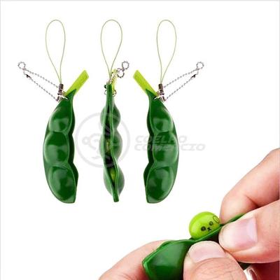 Chaveiro Fidget Toy Ervilha Anti Estresse em Silicone Verde Smart Tech