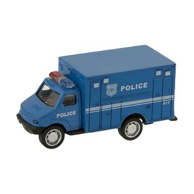 Carro Veículo de Polícia Modern City com Detalhes Realistas e Roda Livre Azul Futuro Kids