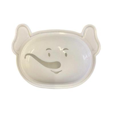 Saboneteira Infantil Elefantinha Branca para Banho com Design Moderno em Plástico Branco OEM