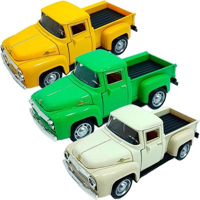 Miniatura de Carrinho Camionete Pickup F-100 em Metal Escala 1:32 Amarelo Bege Verde Kit 3 Outras