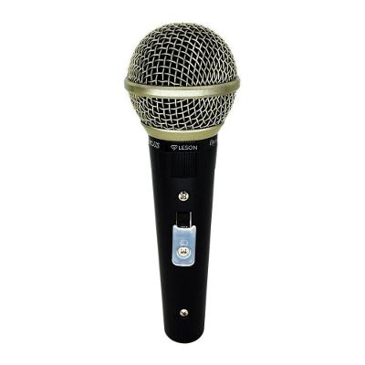 Microfone SM58 P4 Profissional para Locução e Canto com Resposta Metálica Preto Brilhante Leson
